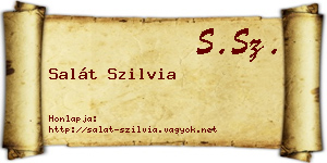 Salát Szilvia névjegykártya