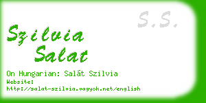 szilvia salat business card
